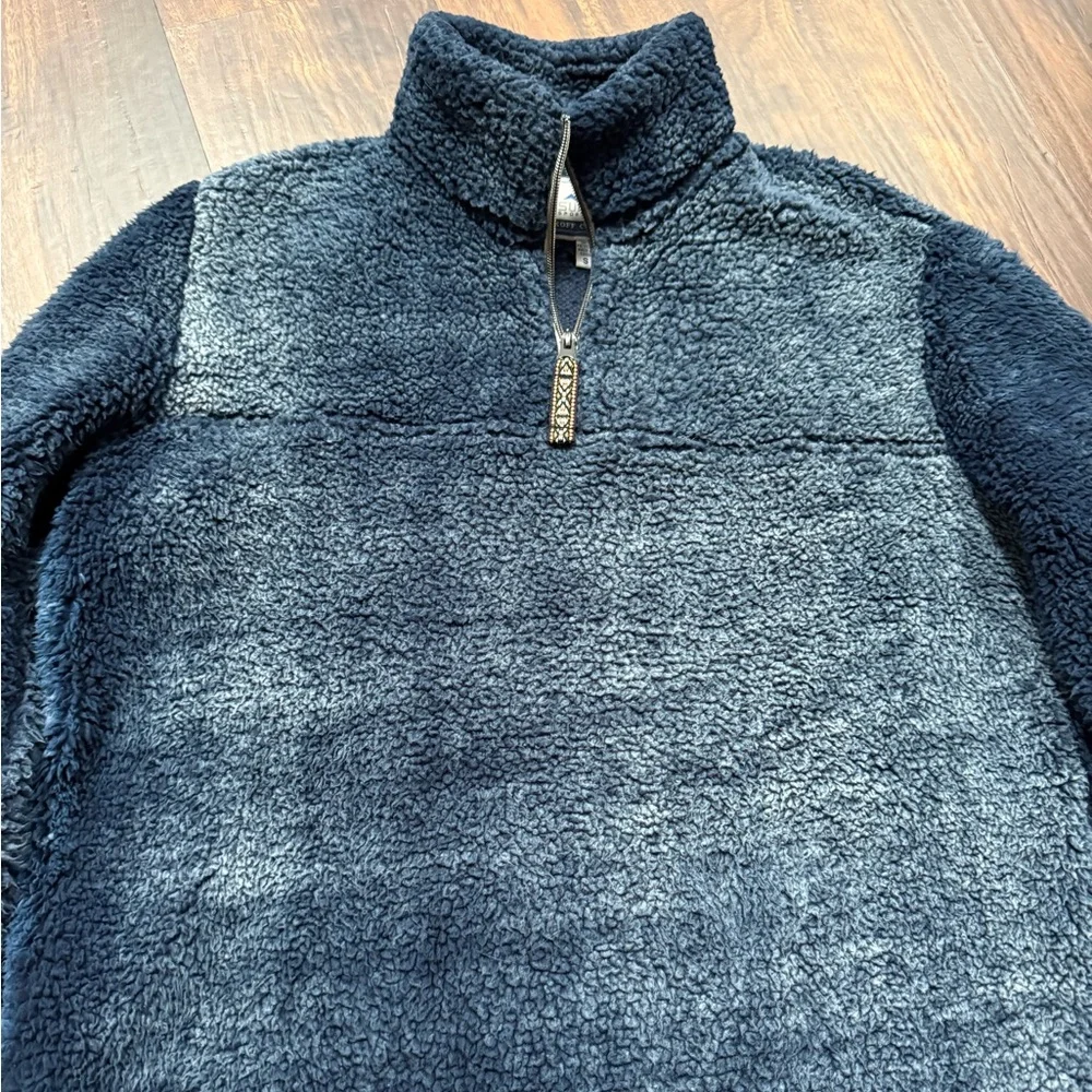 Women’s Navy Blue Fleece Sweater - Picture 2 of 5